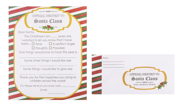 Letter To Santa (2 pack of easy to fill out letters to santa claus)