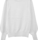 Karen Kane Off White Puff Sleeve Sweater