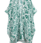 Lou & Co. Green Batik Print Kimono
