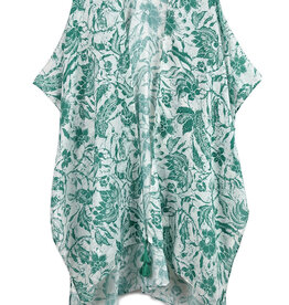 Lou & Co. Green Batik Print Kimono