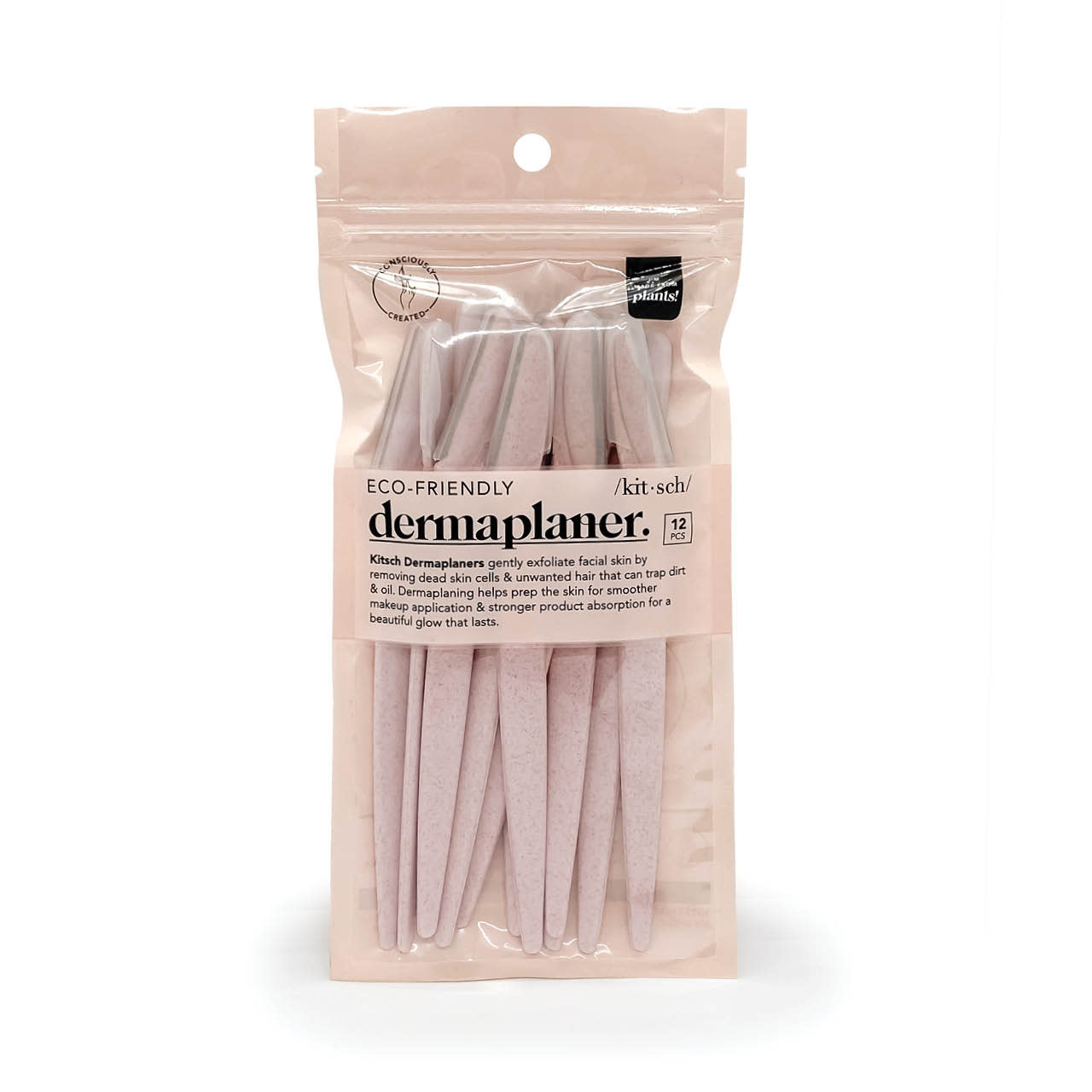 kitsch Recycled Plastic Dermaplaners 12pc Set - Terracotta