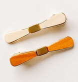 Lou & Co. Wood Bow Hinged Hair Clip (choice of 2 colors)