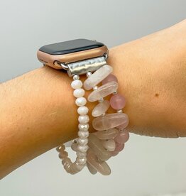 Prep Obsessed Wholesale Pink Gemstone Stretch Smart Watch Bands