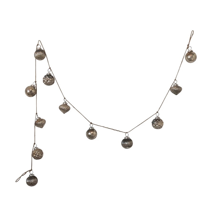 FLEURISH Vintage Style Mercury Glass Ornament (various)