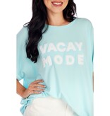Mudpie Blue Nate Patch Tee: Vacay Mode (One Size)