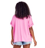 Mudpie Pink Nate Patch Tee: getaway (one size)