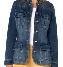 Liverpool Los Angeles seamed jacket with patch pockets