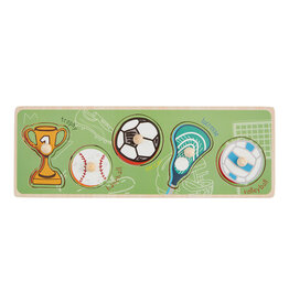 Mudpie SPORTS TOUCH AND FEEL PUZZLE w/TROPHY