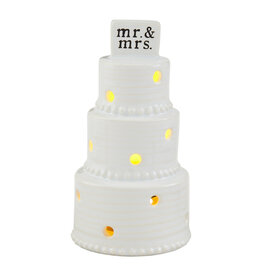 Mudpie Wedding Cake Light-Up Sitter