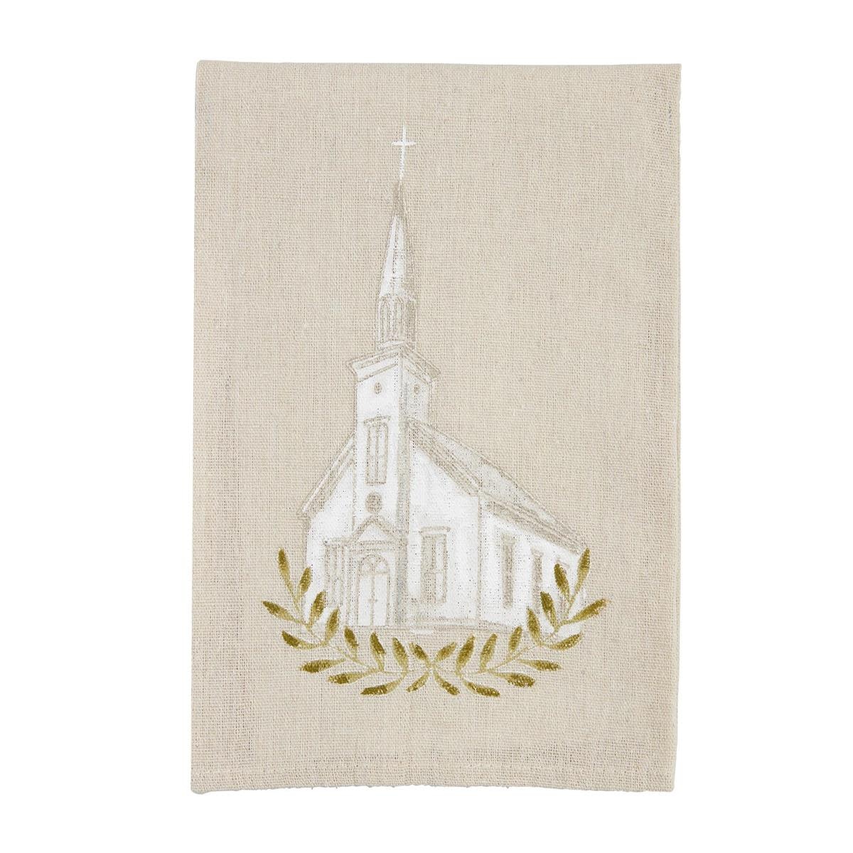 Mudpie CHURCH PAINTED TOWEL