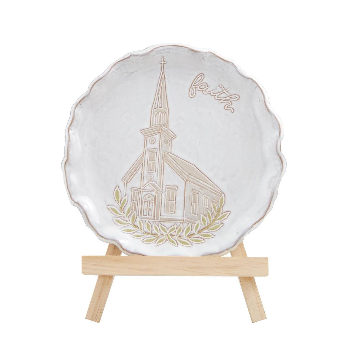 Mudpie CHURCH PLATE ON EASEL
