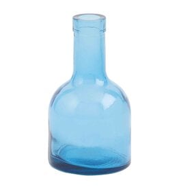Mudpie BLUE SHORT GLASS VASE