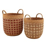 Mudpie Terracotta & Cream Basket Set