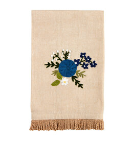 Mudpie ROSE FLORAL EMBROIDERY TOWEL
