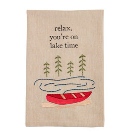 Mudpie RELAX EMBROIDERY LAKE TOWELS