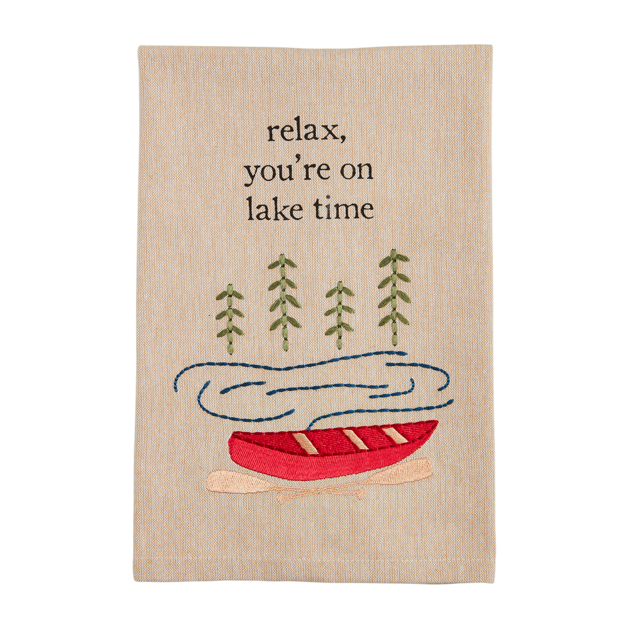 Mudpie RELAX EMBROIDERY LAKE TOWELS
