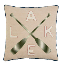 Mudpie OARS APPLIQUE LAKE PILLOW