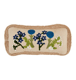 Mudpie FLORAL BUNCH EMBROIDERED PILLOW