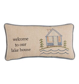 Mudpie WELCOME EMBROIDERED PILLOWS