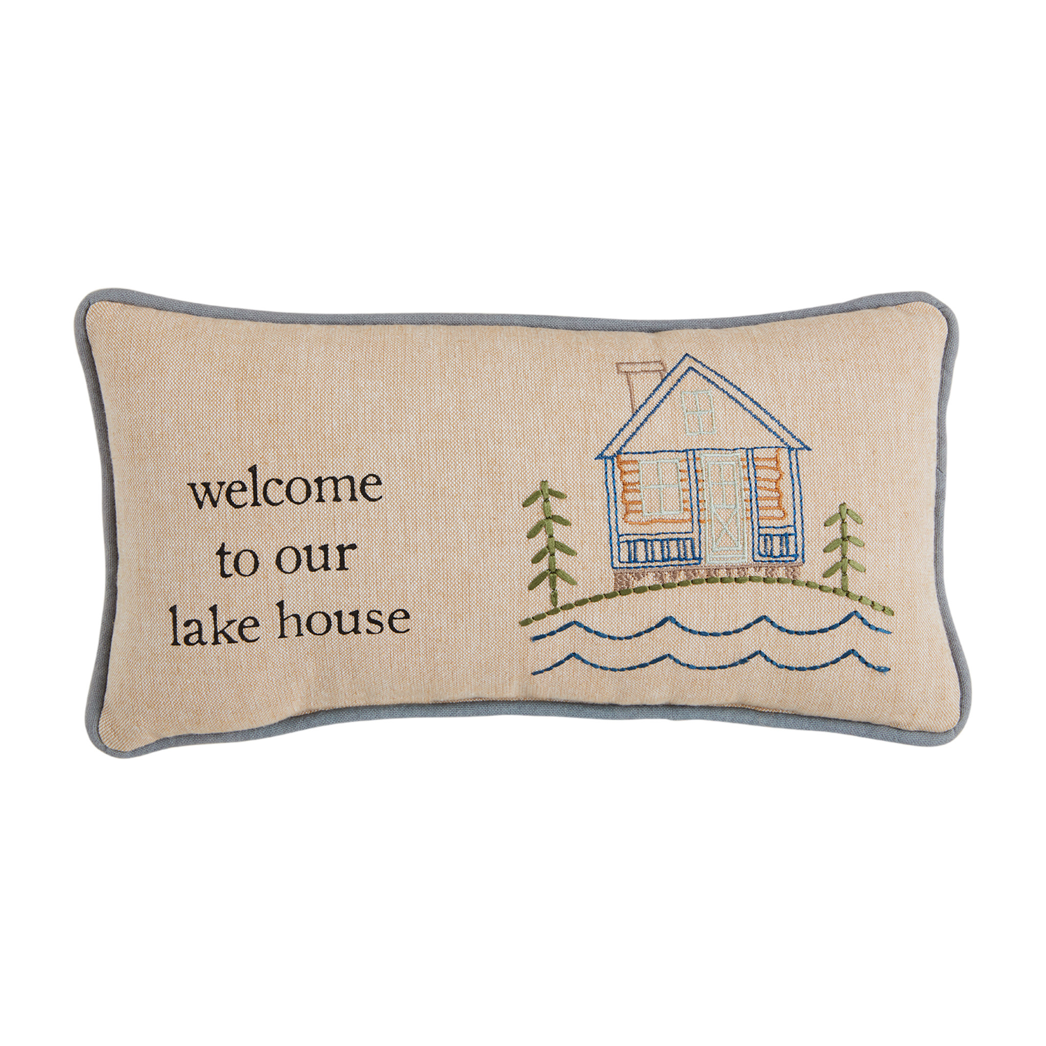 Mudpie WELCOME EMBROIDERED PILLOWS