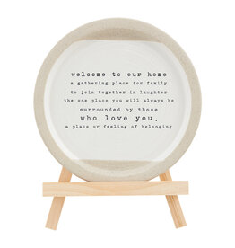Mudpie WELCOME PLATE WITH EASEL