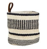 Cream + Black Mini Jute Bag