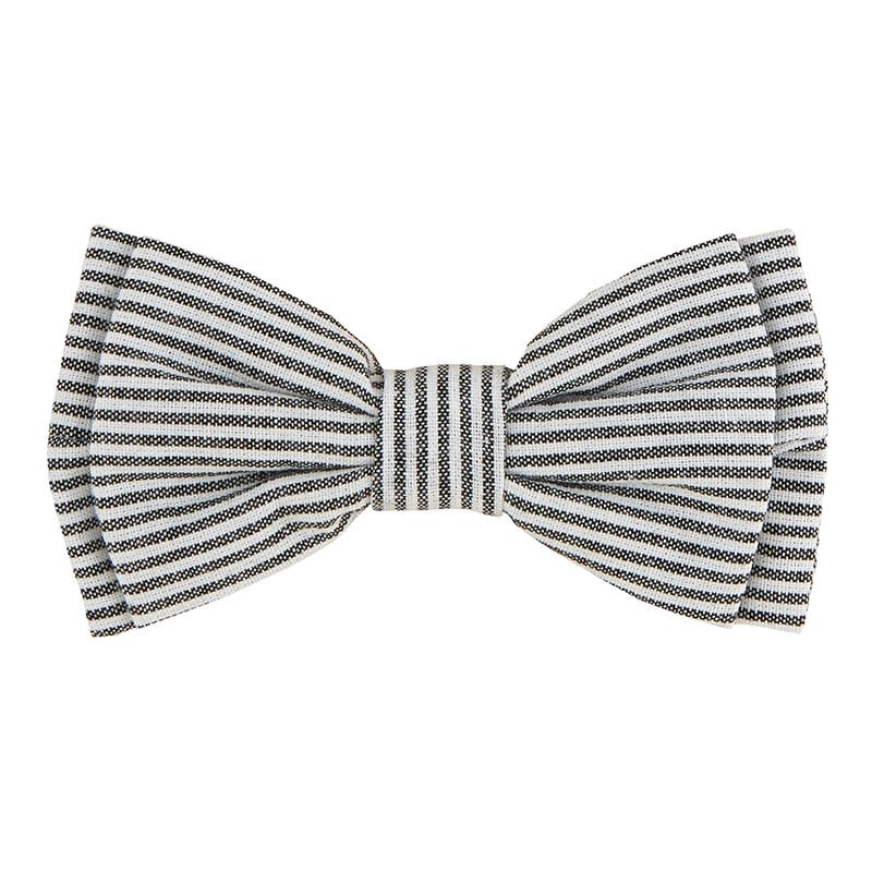 Santa Barbara Pet Bow Ties-Grey Stripe