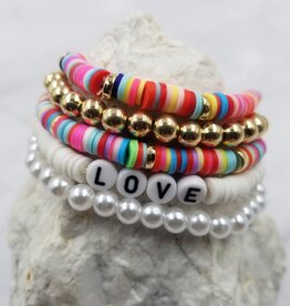 FLEURISH Love Valentines Heishi Bracelets