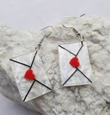 FLEURISH Love Letter Heart Envelope Earrings - Valentines Day