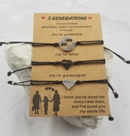 FLEURISH Mother's Day 3 Generations Heart Bracelet