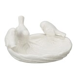 FLEURISH Decorative Ceramic Leaf Dish w/ Birds