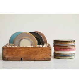 FLEURISH Reactive Glaze Stoneware Trivet/ Coaster (various)