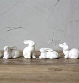 FLEURISH Mini White Ceramic Bunny (choice of 6 styles) *best seller