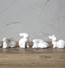 FLEURISH Mini White Ceramic Bunny (choice of 6 styles) *best seller