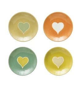 FLEURISH Handmade Heart Stoneware Dish/Plate (choice of 4 colors)