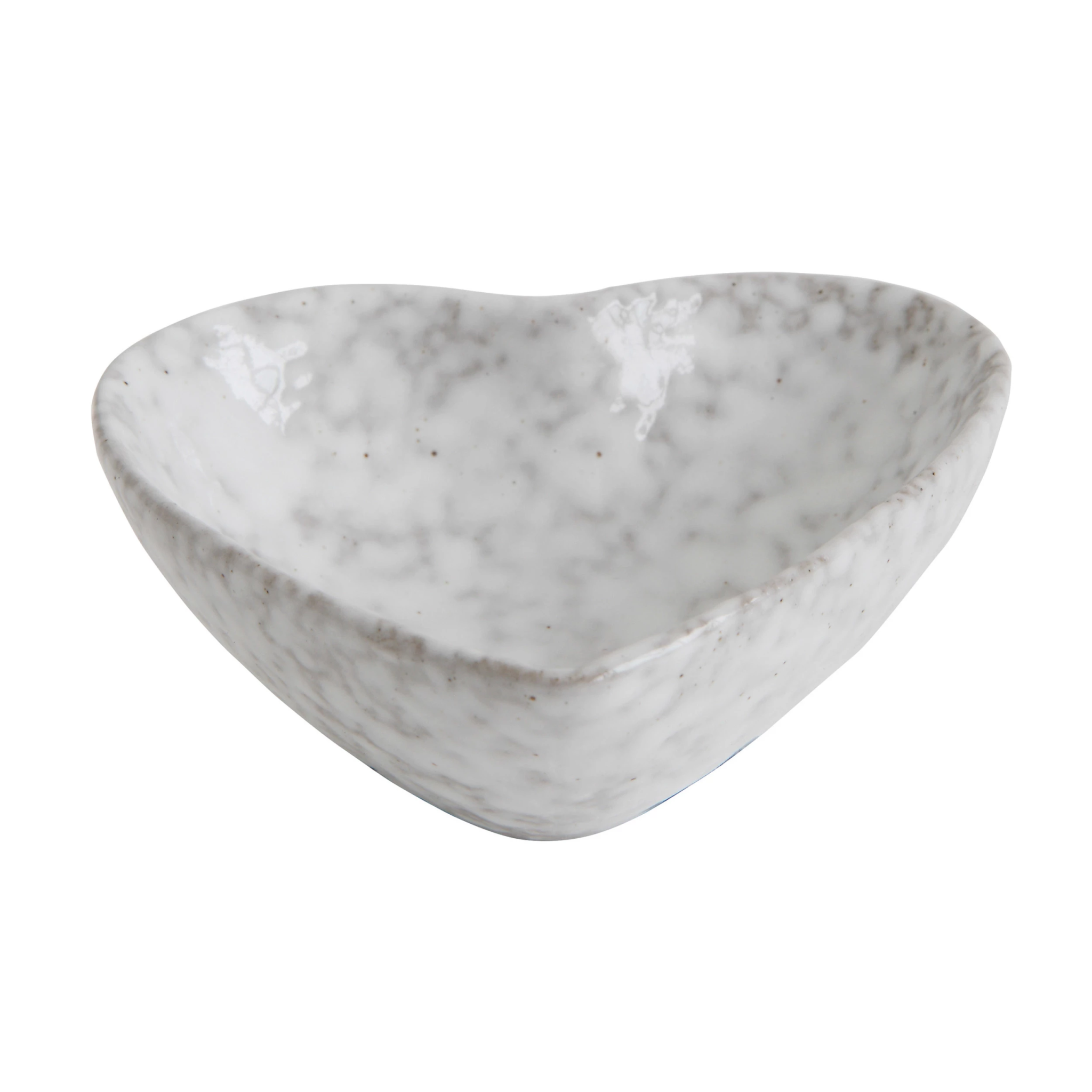 FLEURISH Stoneware Heart Dish, Antique White Finish