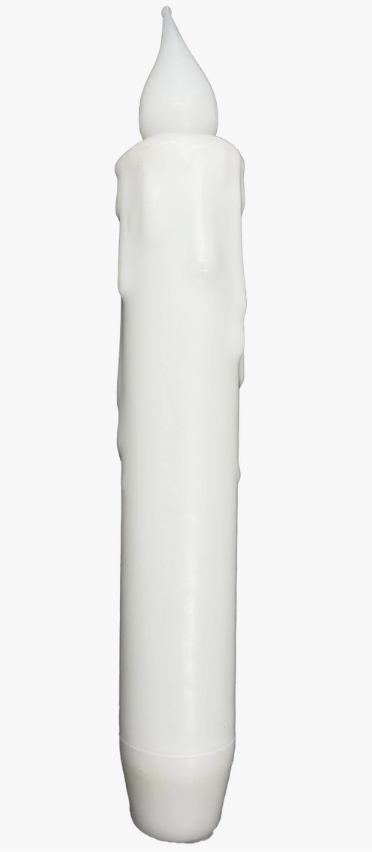 7" Plain White Led Battery Operated Timer Candle