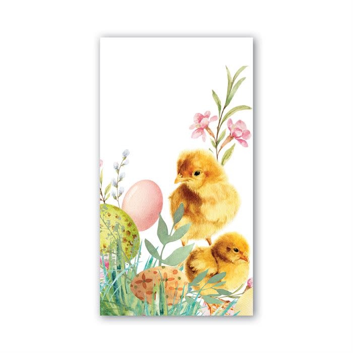 Michel Design Works Bunny Meadow Chicks Hostess Napkin/Guest Towel