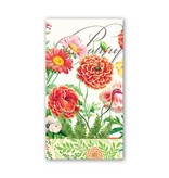 Michel Design Works Poppies and Posies Large Flowers Hostess Napkin/Guest Towel