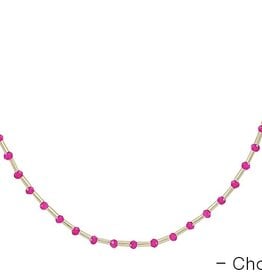 Meghan Browne Style Hot Pink Erin Necklace