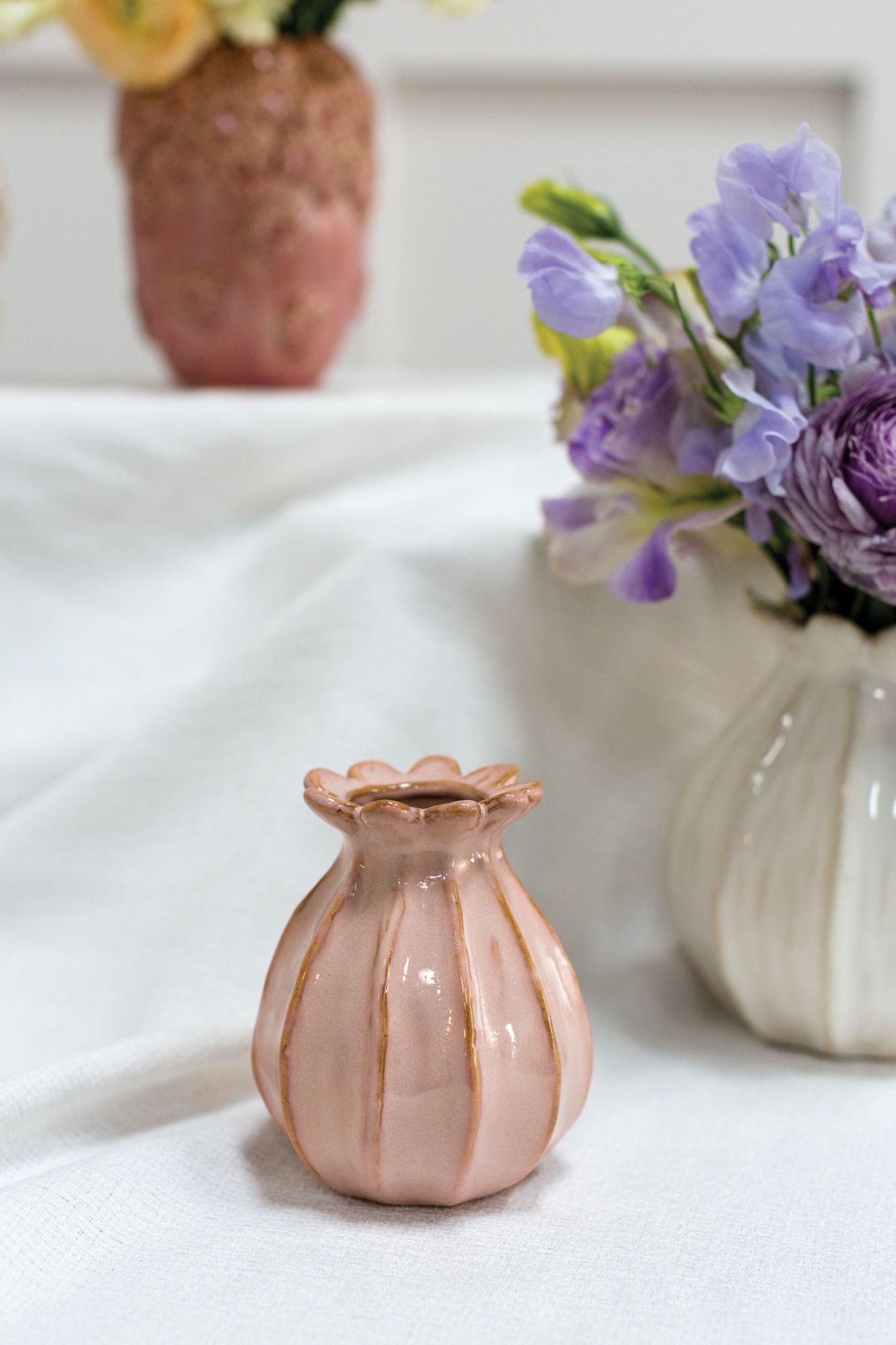 FLEURISH Pink Rosemead Vase