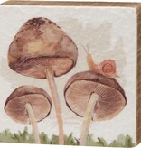FLEURISH Wild Mushrooms Block Sign (various)