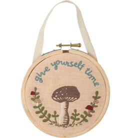 FLEURISH Give Yourself Time Hand Embroidered Hoop