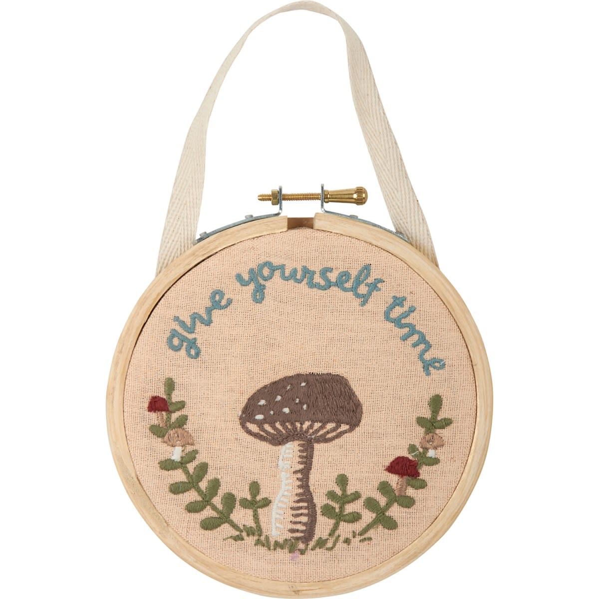FLEURISH Give Yourself Time Hand Embroidered Hoop