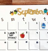 Roeda Studio Calendar Monthly Dry Erase - 19"h x 22"w