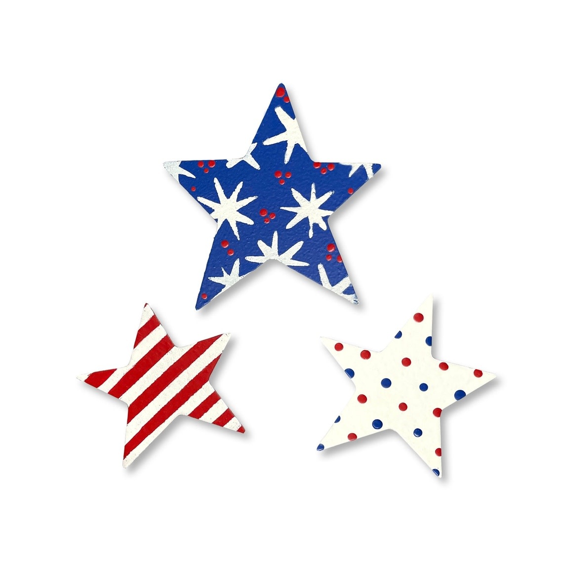 Roeda Studio Patriotic Star Magnets S/3 - Pattern