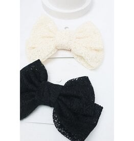 FLEURISH Scribble Lace Bow Clip (various)