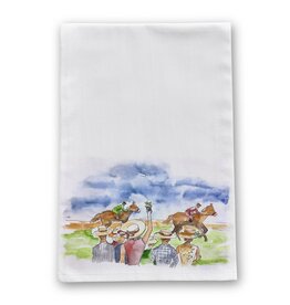 Barrel Down South Derby Day Raise A Glass Derby Horse Racing Tea Towel