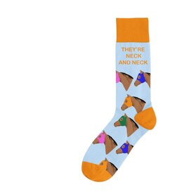 Barrel Down South They're Neck and Neck Horse Racing Derby Socks