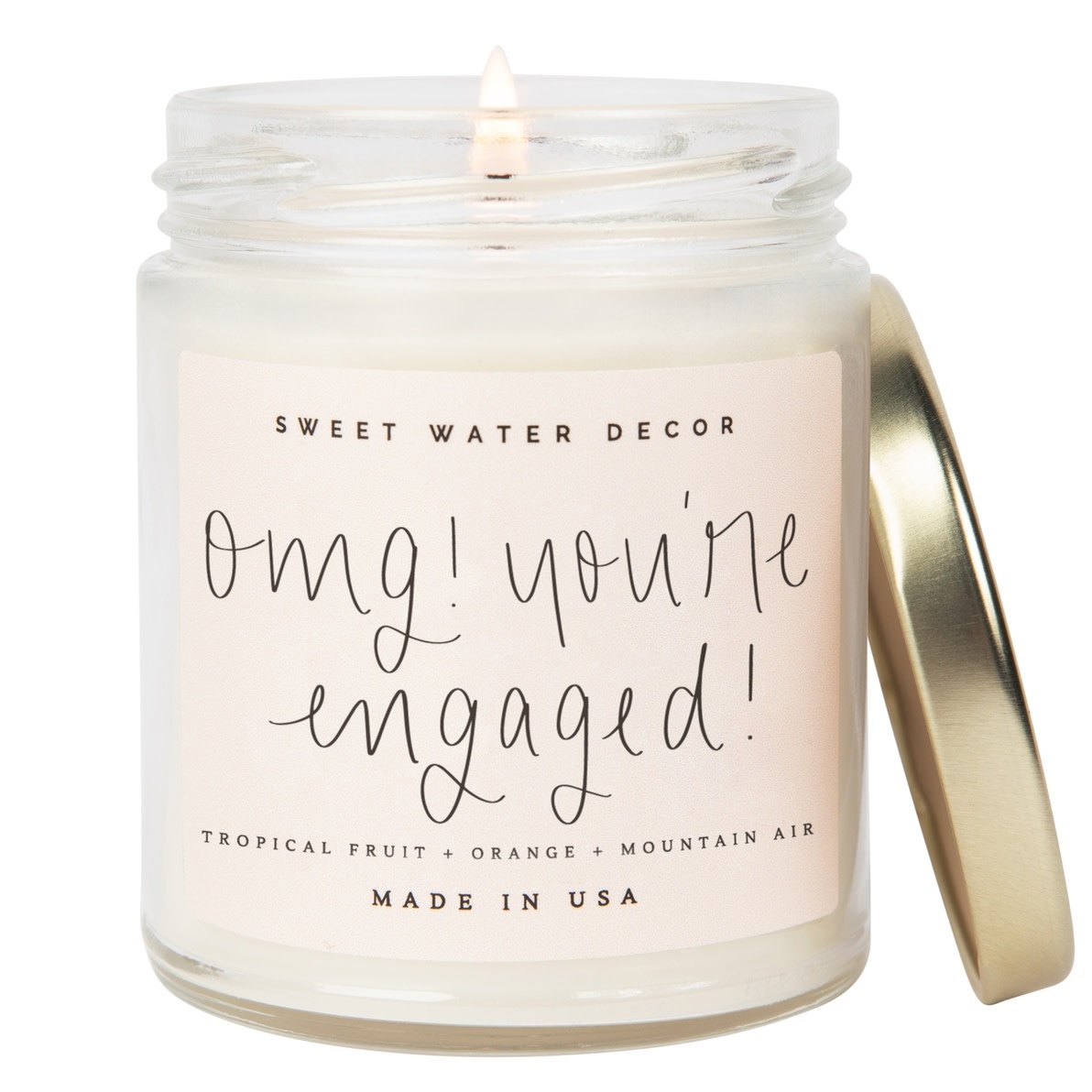 Sweet Water Decor Omg! You're Engaged! 9 oz Soy Candle